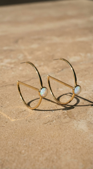 Opal Jane Hoop Earring (Gold)