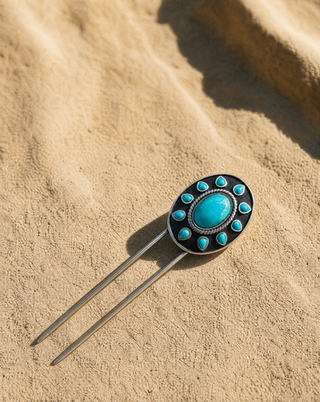 Turquoise Sun Hair Pin (Large)