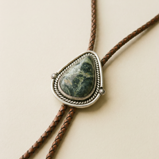 Kyanite Drop bolo tie