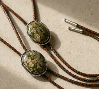 Unakite Bolo Tie