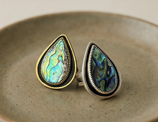 Abalone Drop ring (Silver)
