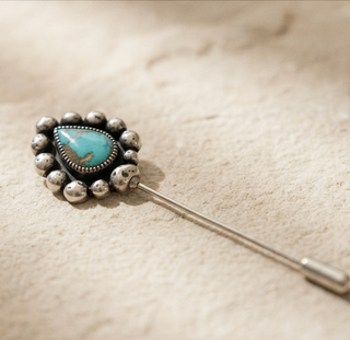 Turquoise Drop Hat Pin