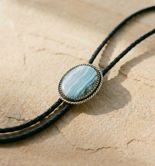 Blue Lace Agate Bolo