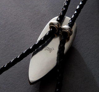 Rhodonite spear bolo tie