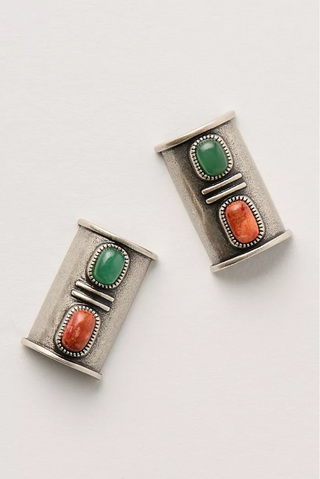 Micro Braid Cuff (set of 2) Red Jasper + Agate