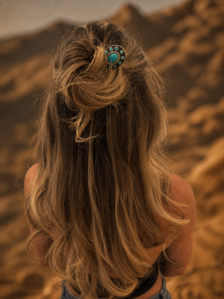 Turquoise Sun Hair Pin (Large)
