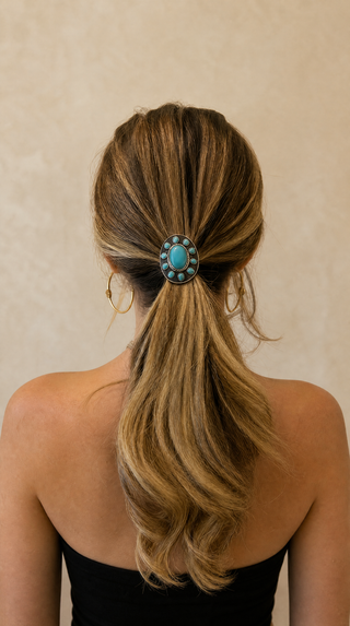 Turquoise Sun Hair Tie