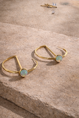 Opal Jane Hoop Earring (Gold)