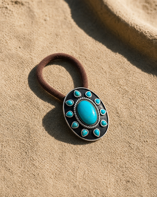 Turquoise Sun Hair Tie